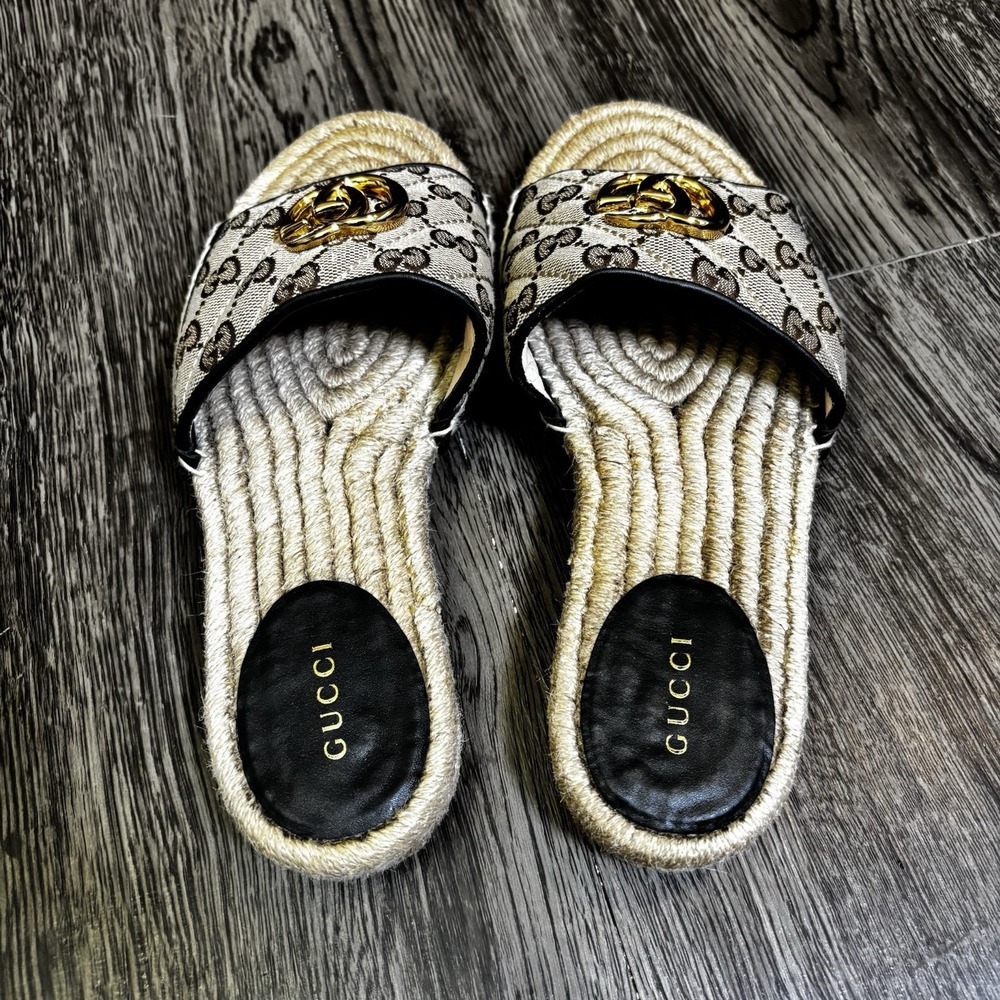 Gucci GG Canvas Espadrilles EU 37 1/2 - Picture 3 of 15